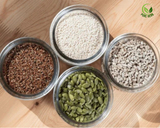 PCOS Seed Cycling Kit – 4 Premium Seeds for Hormonal Balance | Flax, Pumpkin, Sesame & Sunflower Seeds | 150g Each | Natural Seeds for Seed Cycling