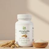 Pure Herbs Ashwagandha Capsules – 60 Capsules Pack | Organic Ashwagandha Root Extract for Stress Relief, Energy & Strength