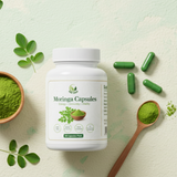 Moringa Capsules 60 Count – 100% Pure Herbal Moringa Leaf Extract | Boost Energy, Strength & Immunity