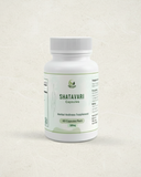 Bottle of Shatavari capsules on a light background