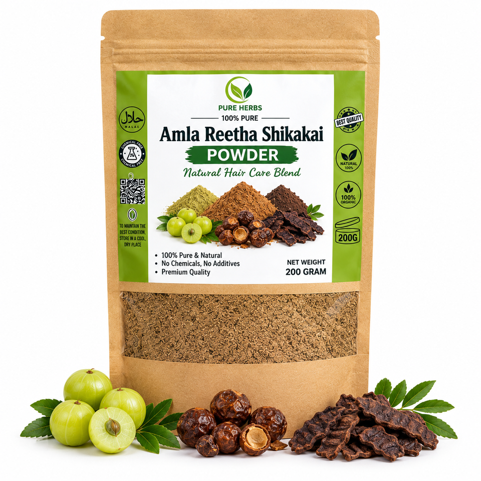 Amla Reetha Shikakai Powder 200g | Natural Herbal Hair Care Blend