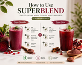 Super Blend Powder – Beetroot, Pomegranate Peel & Cinnamon | Energy, Blood Health & Glow Support