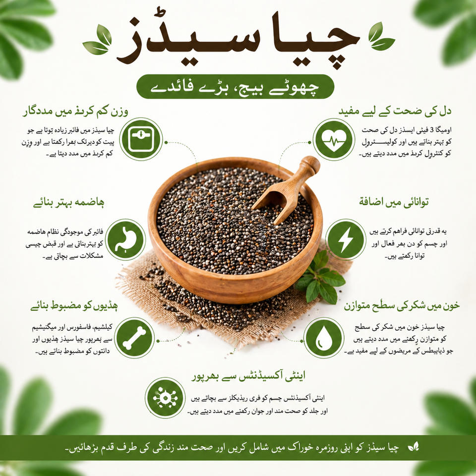 Chia Seeds 200g – 100% Pure & Natural Superfood for Energy, Weight Management & Wellness