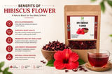 Dry Hibiscus Flower 50g | Hibiscus Flower Dry | Natural Hibiscus Leaves | Premium Quality Dry Hibiscus for Tea & Hair Care