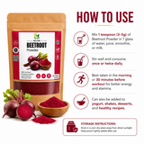 Pure Herbs Beetroot Powder – 100% Natural Skin Glow & Lip Tint Powder (100g)