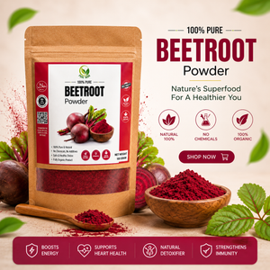 Pure Herbs Beetroot Powder – 100% Natural Skin Glow & Lip Tint Powder (100g)