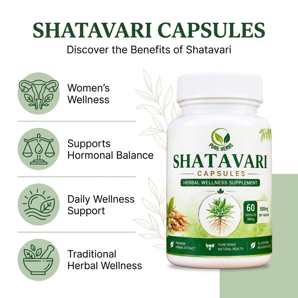 Shatavari Capsules – 60 Caps | Women's Wellness Support