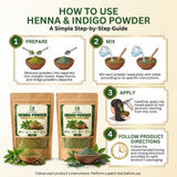 Natural Hair Colour Duo – Henna & Indigo Powder 2 x 100g