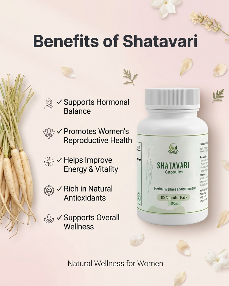 Shatavari Capsules 60s | Natural Hormonal Balance & Women’s Wellness Supplement