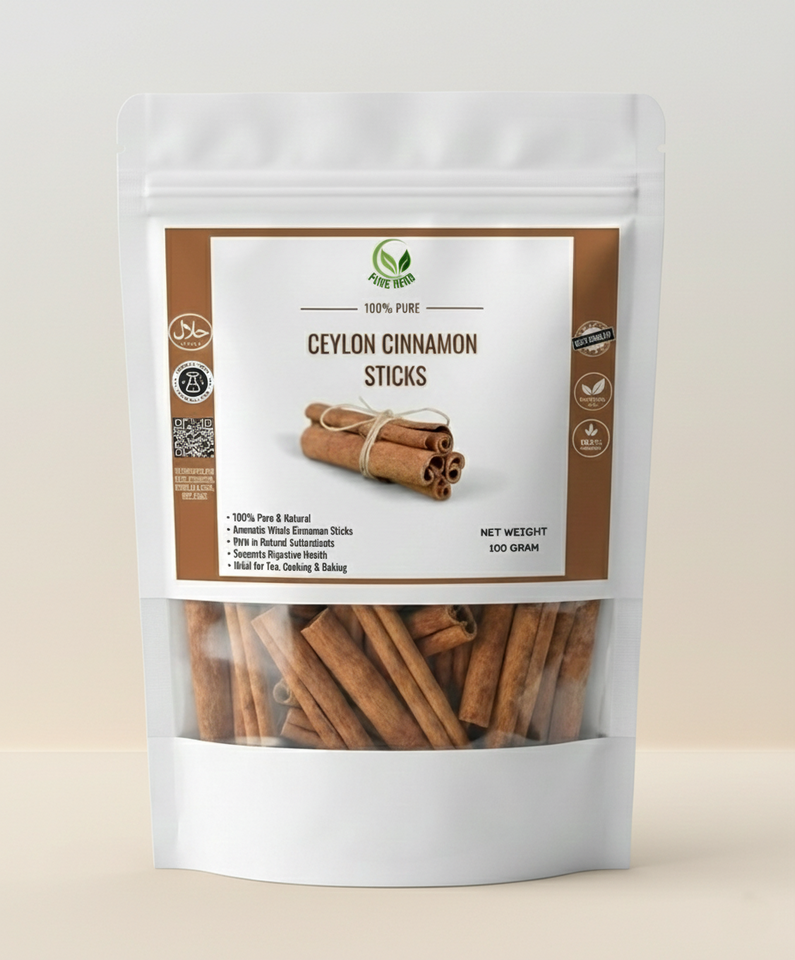 Ceylon Cinnamon Sticks (Dar Chini) – 100g