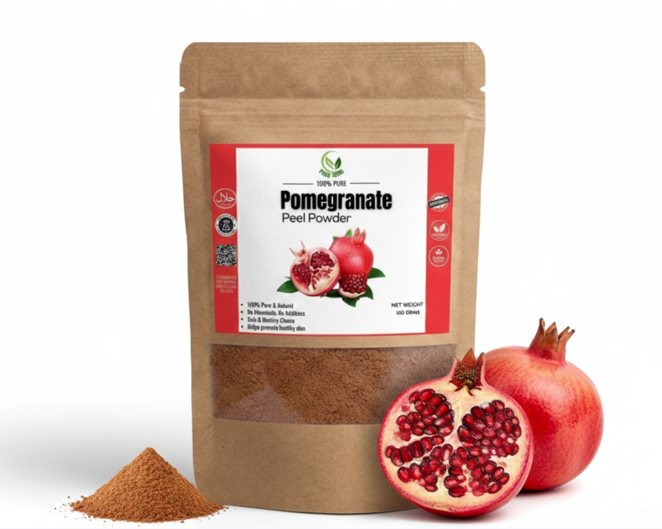 100% Pure Pomegranate Peel Powder (Anar Chilka) – Natural Dried Powder 100g