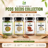 PCOS Seed Cycling Kit – 4 Premium Seeds for Hormonal Balance | Flax, Pumpkin, Sesame & Sunflower Seeds | 150g Each | Natural Seeds for Seed Cycling