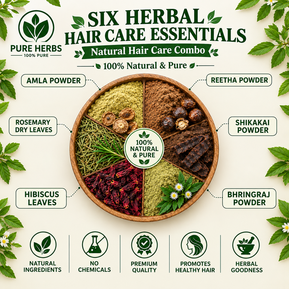 Complete Hair Ritual – 6-in-1 Herbal Hair Care Combo