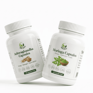 Stress Relief + Energy Booster Combo (Ashwagandha + FREE Moringa)