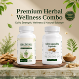 Shatavari + Ashwagandha Wellness Combo — 500mg | 60+60 Capsules